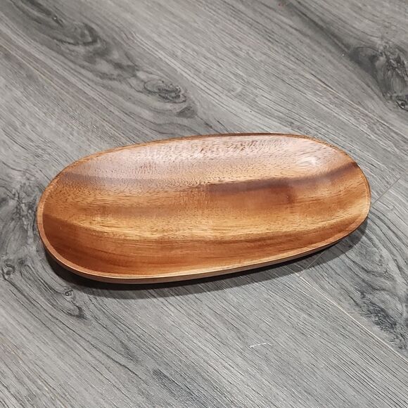 Small Oval Wooden Multi Use Tray - Picture 1 of 5